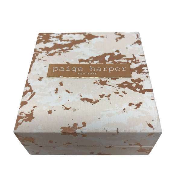 Paige Harper Necklace Cubic Zirconia Heart Pendant Fine Silver Plated NIB - Picture 3 of 3